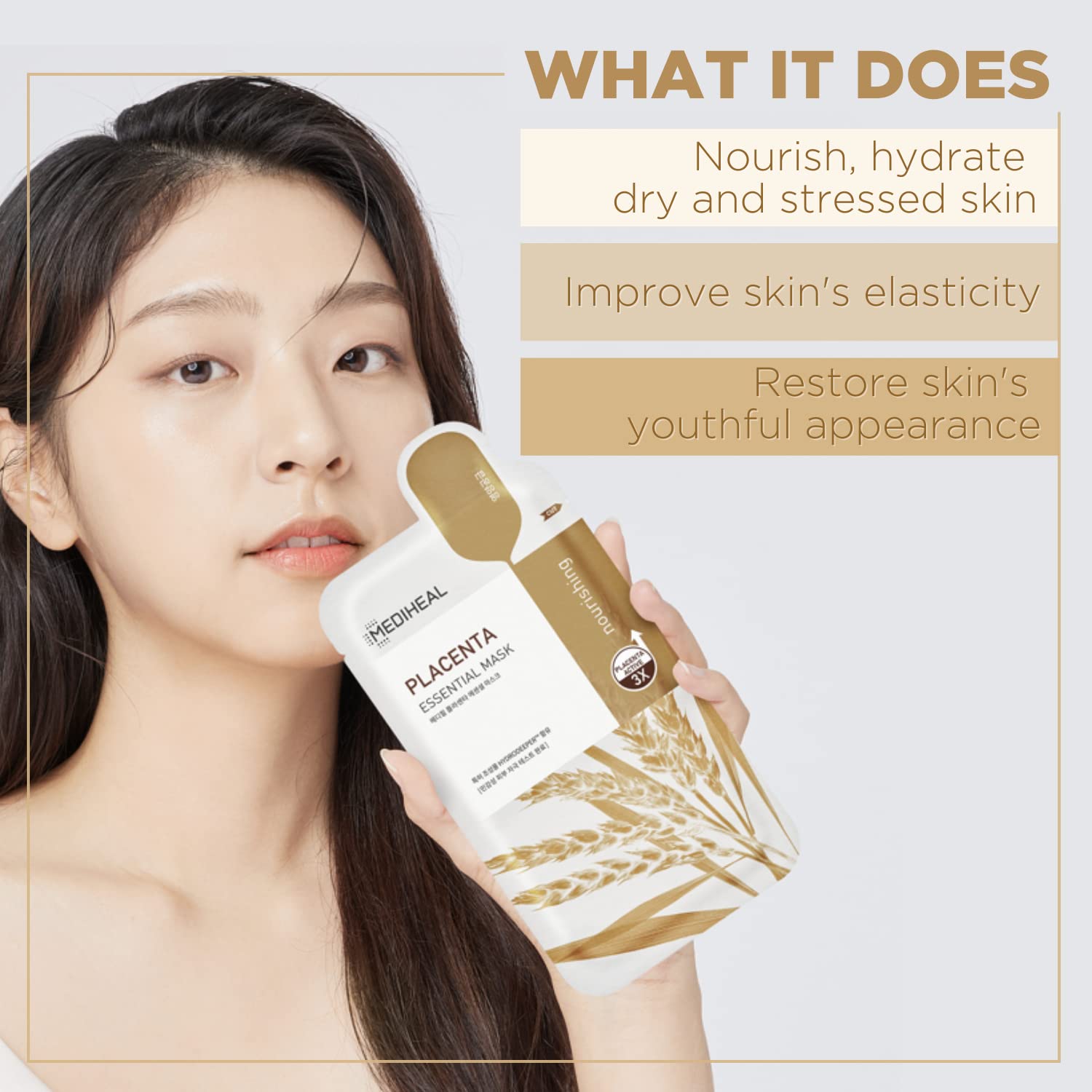 Mediheal Placenta Essential Face Mask (10 pcs) Skin care Mediheal