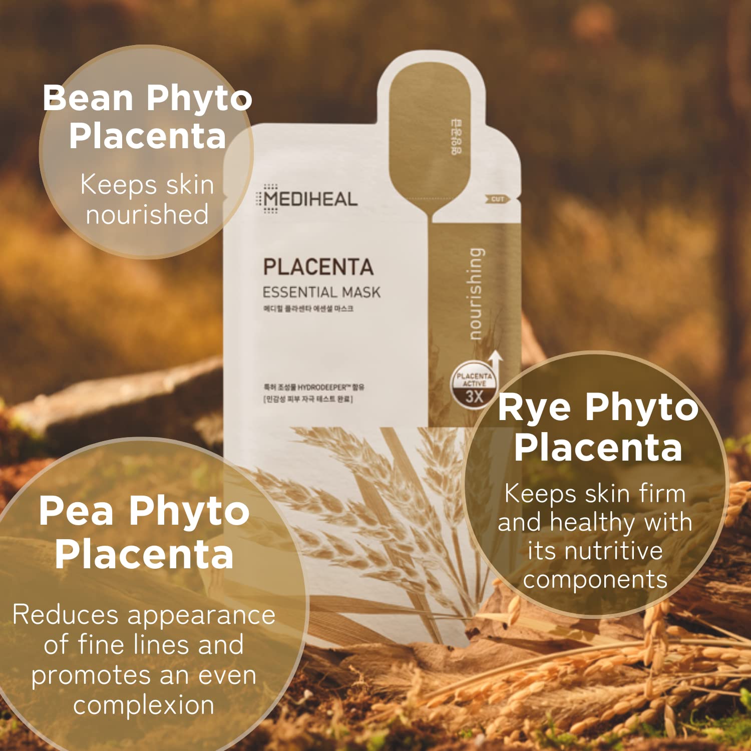 Mediheal Placenta Essential Face Mask (10 pcs) Skin care Mediheal