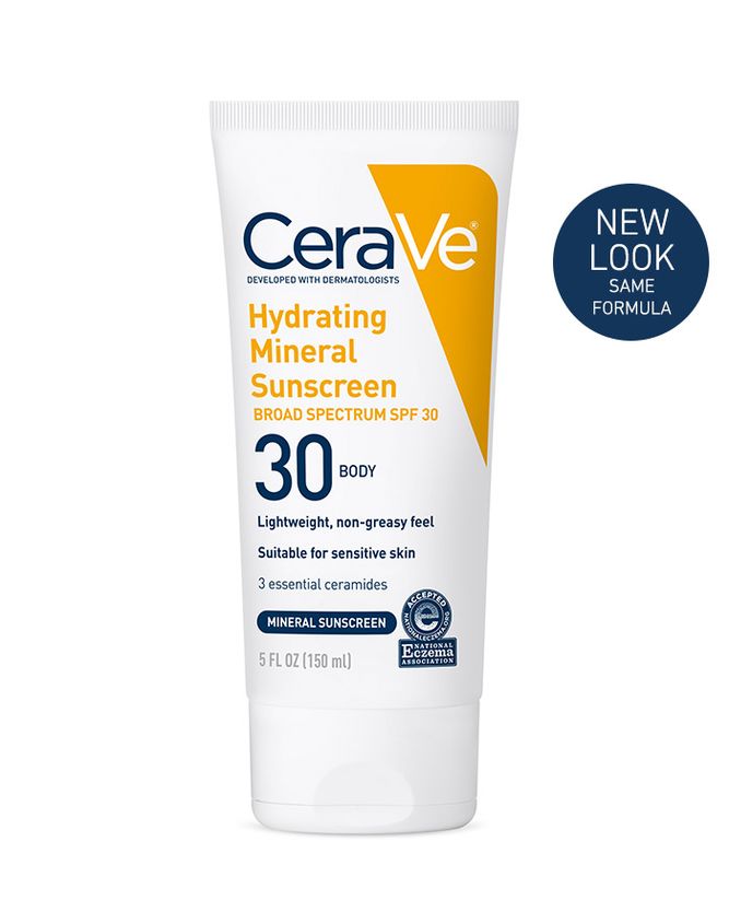 CeraVe Hydrating Mineral Sunscreen SPF 30 Body Lotion Sunscreen CeraVe