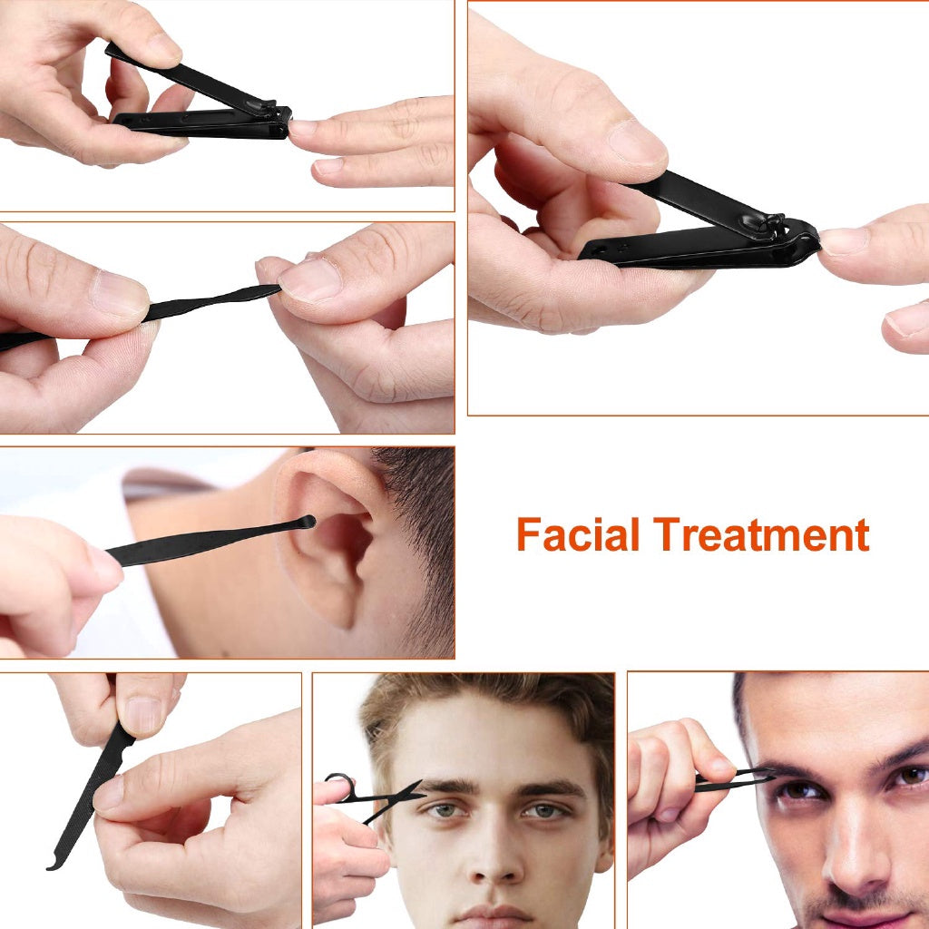 Manicure Pedicure Set 8 In 1 Stainless Steel Nail Clipper Ear Pick Professional Grooming Kit Personal Care efreshme