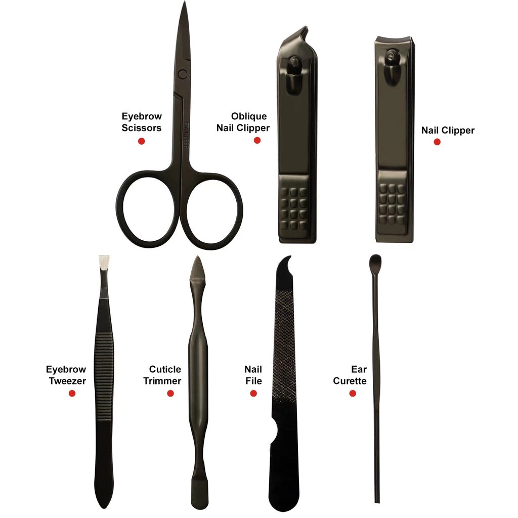 Manicure Pedicure Set 8 In 1 Stainless Steel Nail Clipper Ear Pick Professional Grooming Kit Personal Care efreshme
