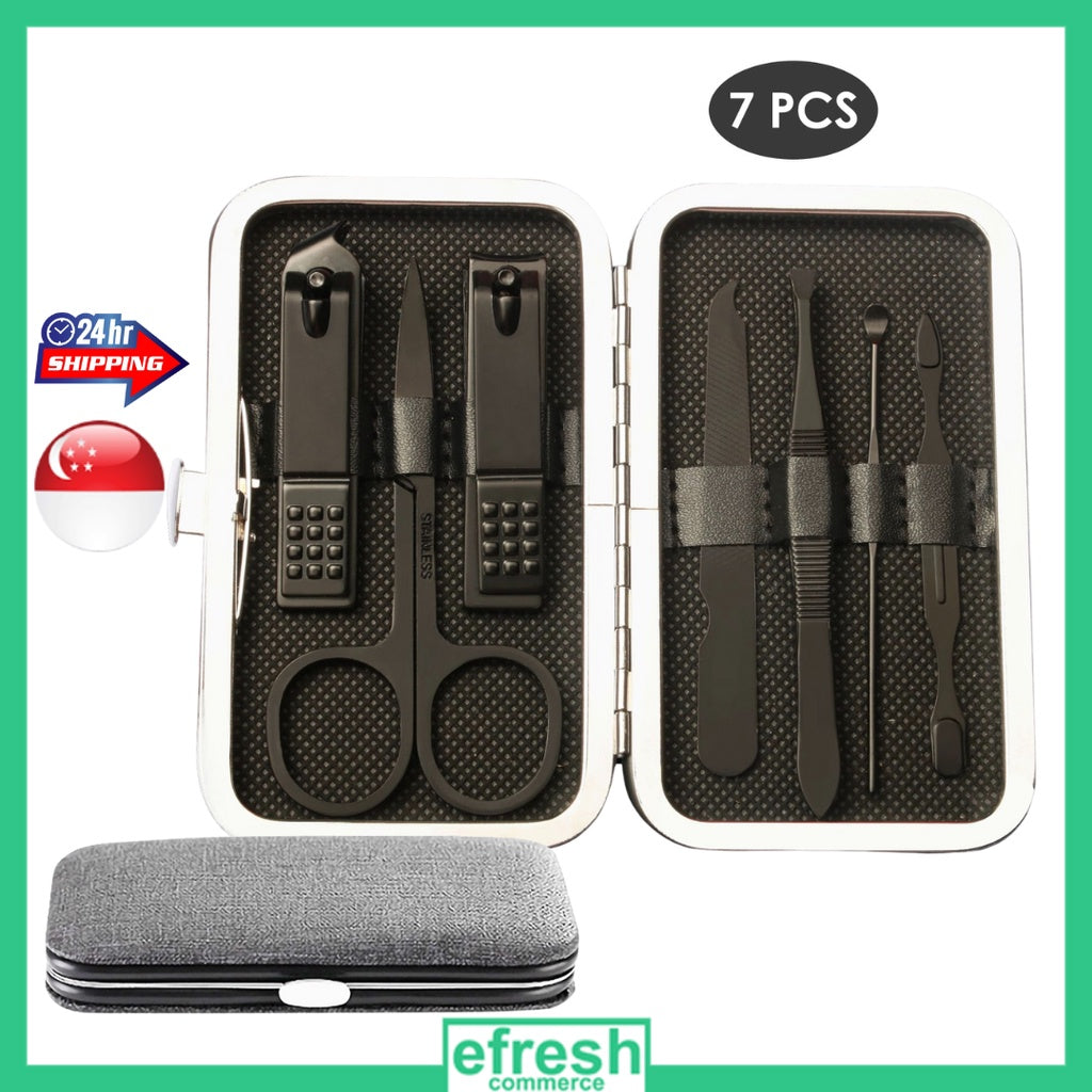 Manicure Pedicure Set 8 In 1 Stainless Steel Nail Clipper Ear Pick Professional Grooming Kit Personal Care efreshme