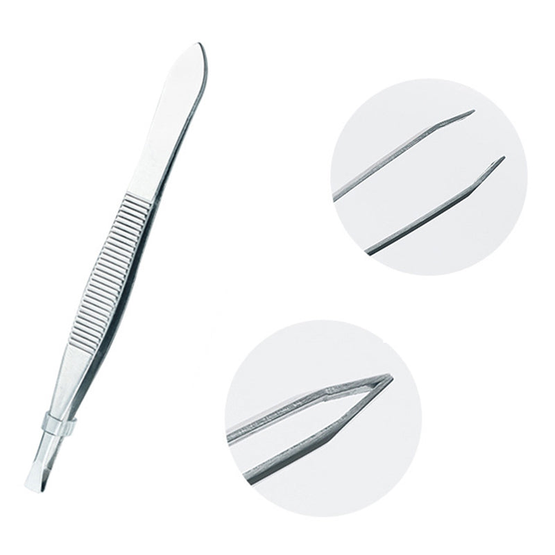 Slant Tip Stainless Steel Eyebrow Tweezer Personal Care efreshme
