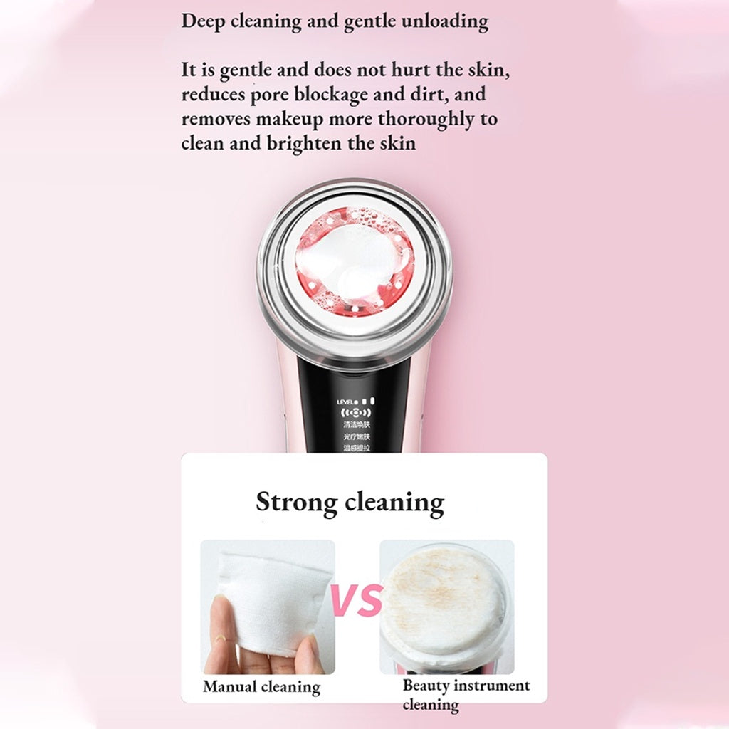 Ultrasonic Skin Tightening Lifting Cleaning Face Massager with Light Therapy Beauty efreshme