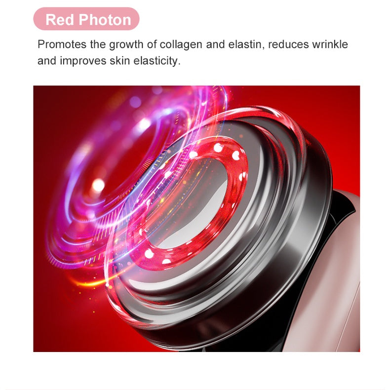 Ultrasonic Skin Tightening Lifting Cleaning Face Massager with Light Therapy Beauty efreshme