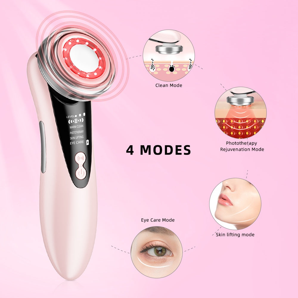 Ultrasonic Skin Tightening Lifting Cleaning Face Massager with Light Therapy Beauty efreshme