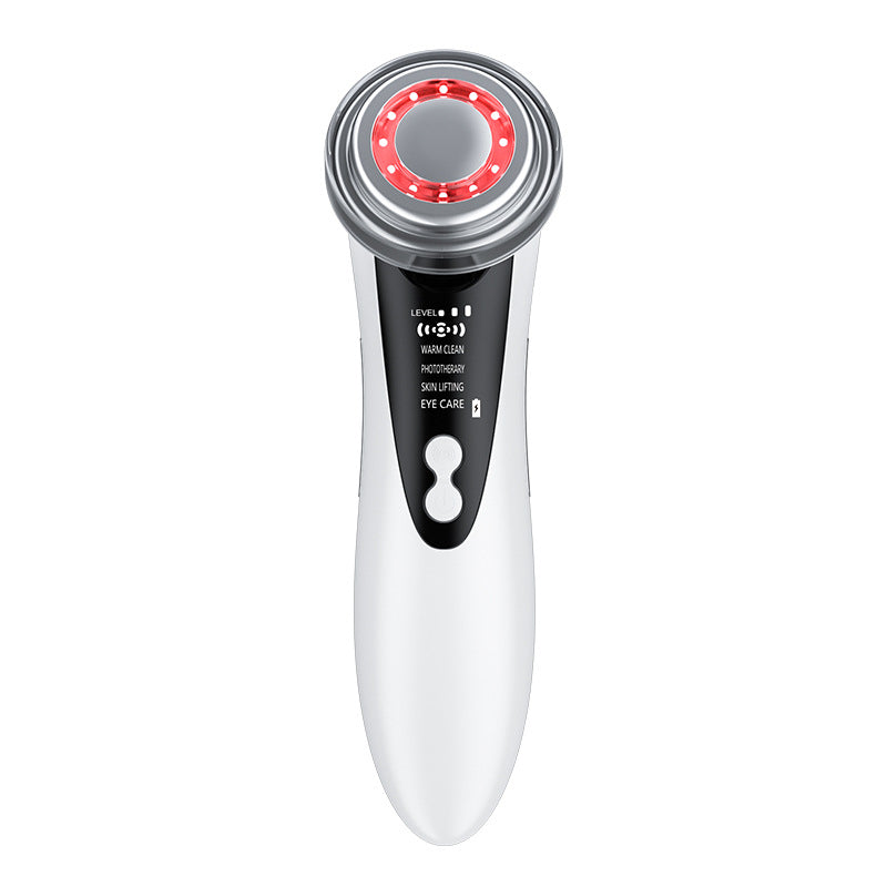 Ultrasonic Skin Tightening Lifting Cleaning Face Massager with Light Therapy Beauty efreshme White