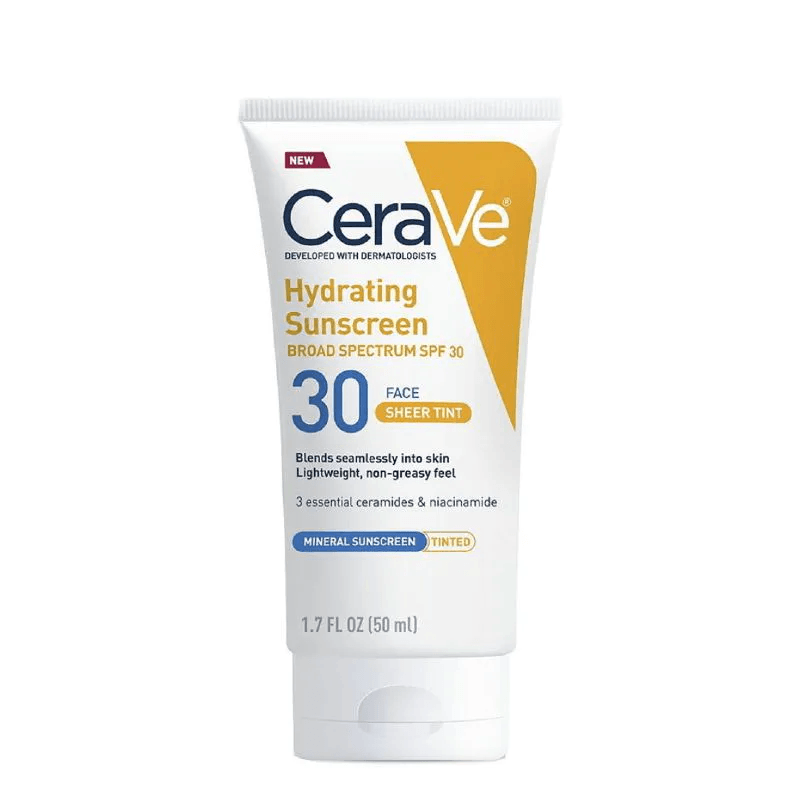 CeraVe Hydrating Mineral Sunscreen SPF 30 Face Sheer Tint Sunscreen CeraVe   