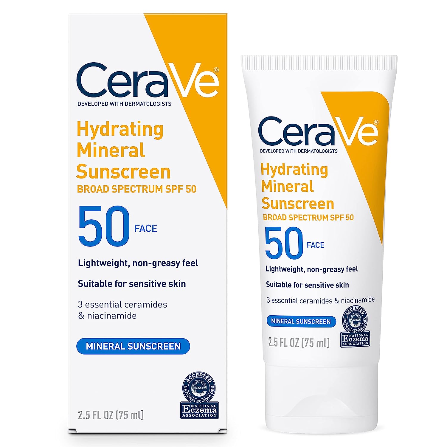 CeraVe Hydrating Mineral Sunscreen SPF 50 Face Lotion Sunscreen CeraVe   