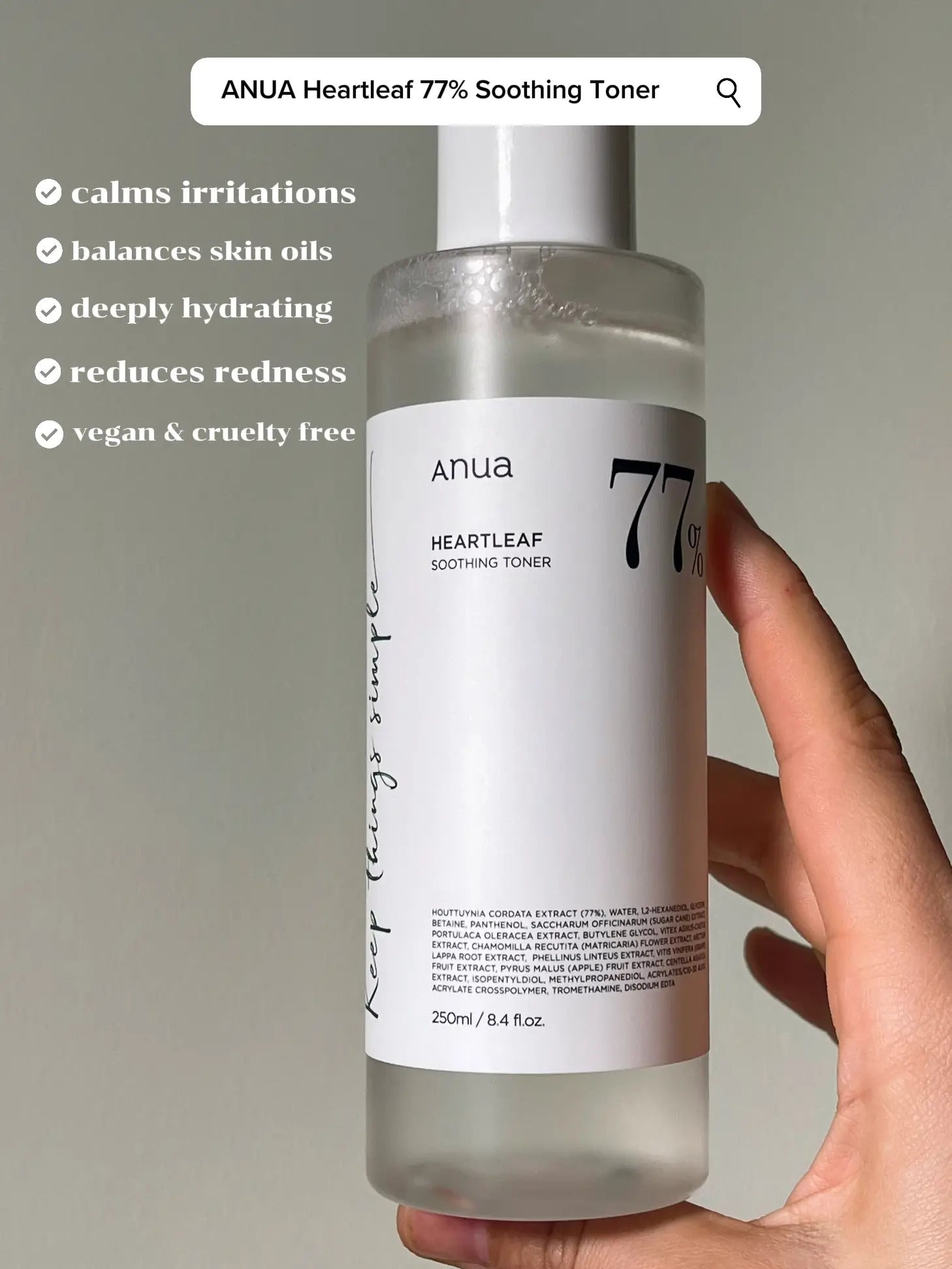 Anua Heartleaf 77% Soothing Toner Skin care Anua   