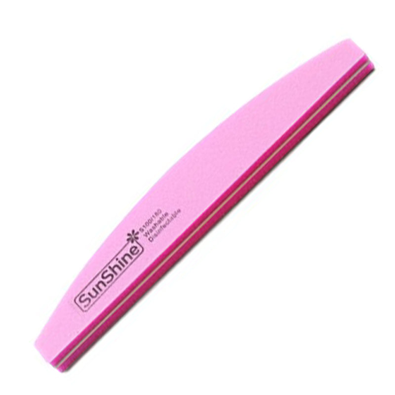 Nail Buffer File 100/180 Grit Personal Care efreshme Halfmoon  
