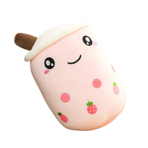 Bubble Milk Tea Plush Toy Plushie Boba BBT - Pink Strawberry(＾u＾) Plush Toys efreshme   
