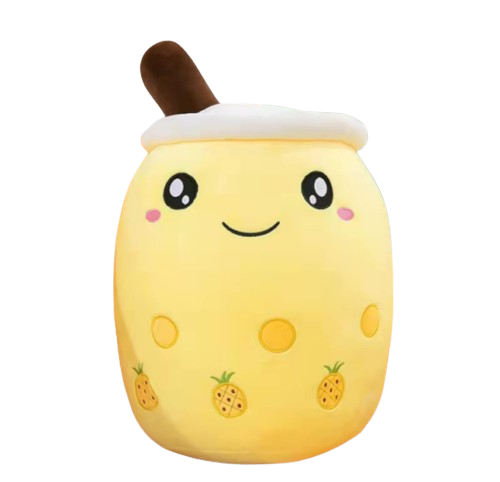Bubble Milk Tea Plush Toy Plushie Boba BBT - Yellow Pineapple (＾u＾) Plush Toys efreshme   