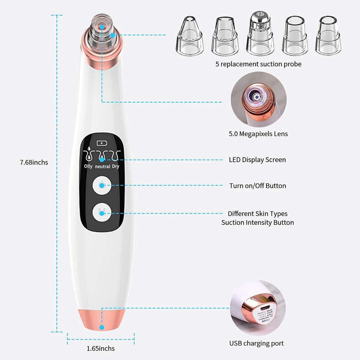 Wifi Blackhead Suction Vacuum Remover with Camera