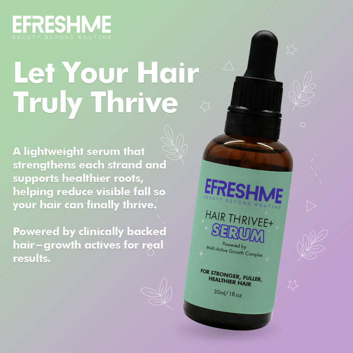 Efreshme Hair Growth Serum Thrivee+, AnaGain Redensyl Baicapil, Anti Fall, Loss Treatment