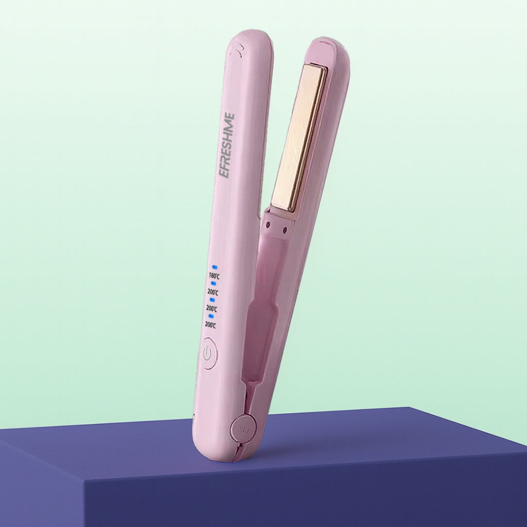 Efreshme Glyde Straite Wireless Hair Straightener and Curler 2 in 1, Cordless Portable Ceramic Flat Iron