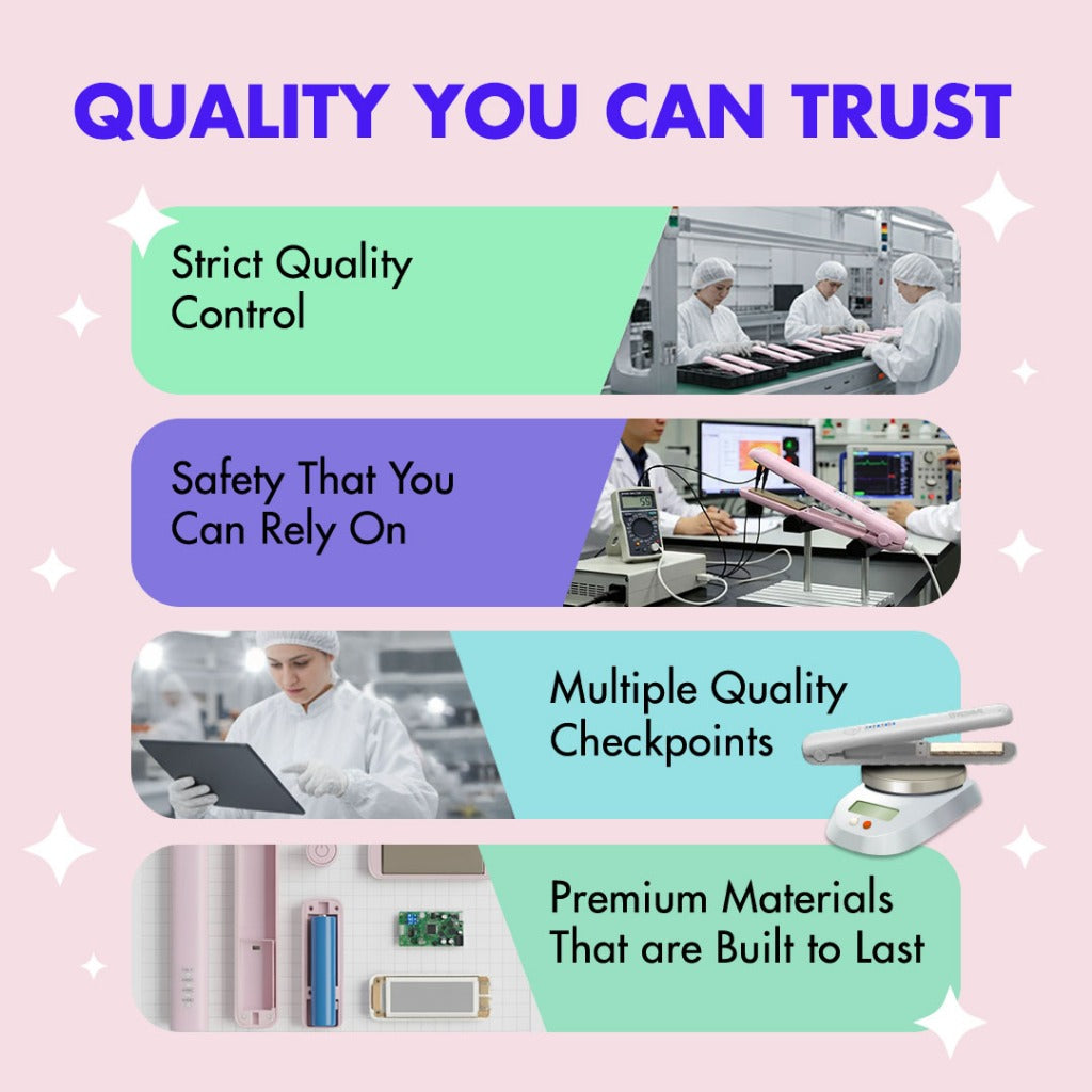 Efreshme Glyde Straite Wireless Hair Straightener and Curler 2 in 1, Cordless Portable Ceramic Flat Iron