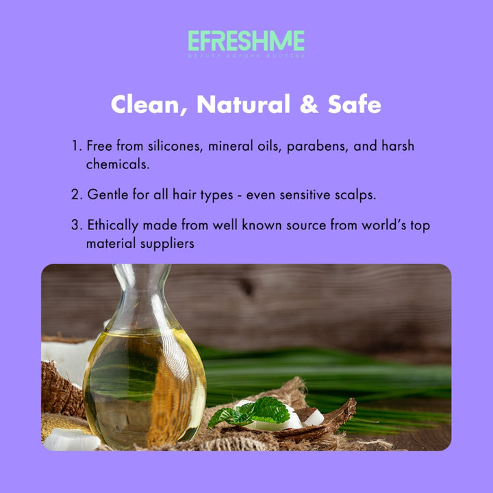 Efreshme Rosemary & Mint Revival Hair Oil for Anti Hair Loss, Dandruff, Hair Growth & Scalp Treatment, Natural & Organic