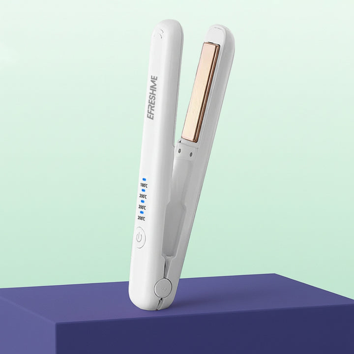 Efreshme Glyde Straite Wireless Hair Straightener and Curler 2 in 1, Cordless Portable Ceramic Flat Iron