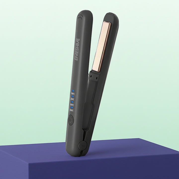 Efreshme Glyde Straite Wireless Hair Straightener and Curler 2 in 1, Cordless Portable Ceramic Flat Iron