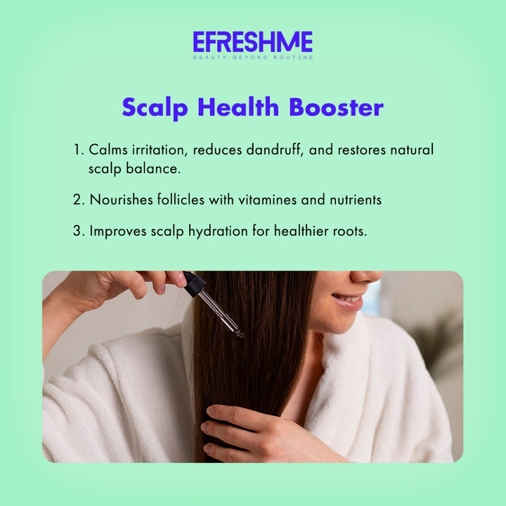 Efreshme Rosemary & Mint Revival Hair Oil for Anti Hair Loss, Dandruff, Hair Growth & Scalp Treatment, Natural & Organic