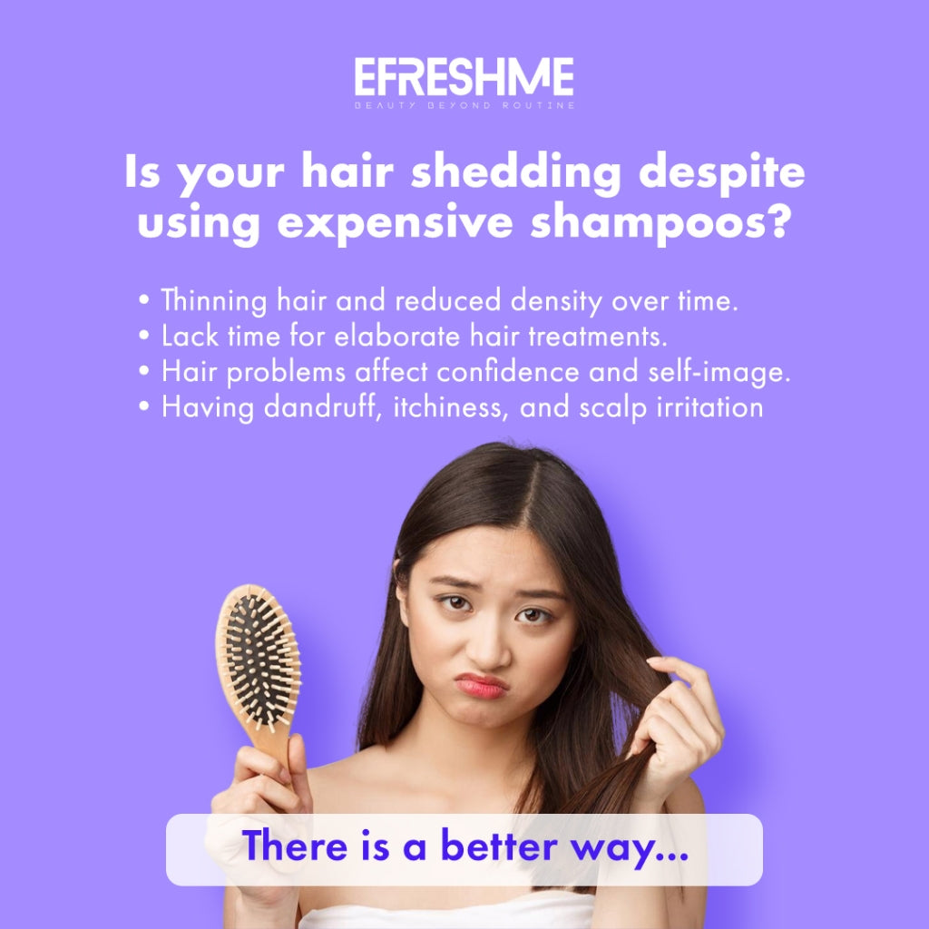 Efreshme Rosemary & Mint Revival Hair Oil for Anti Hair Loss, Dandruff, Hair Growth & Scalp Treatment, Natural & Organic