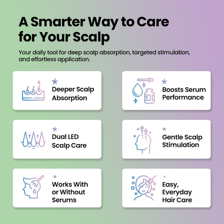 Efreshme GlowInfuse Scalp Comb with EMS & LED | Hair Growth Scalp Massager Serum Infusion Rechargeable