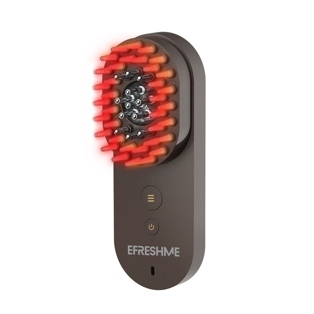 Efreshme GlowInfuse Scalp Comb with EMS & LED | Hair Growth Scalp Massager Serum Infusion Rechargeable