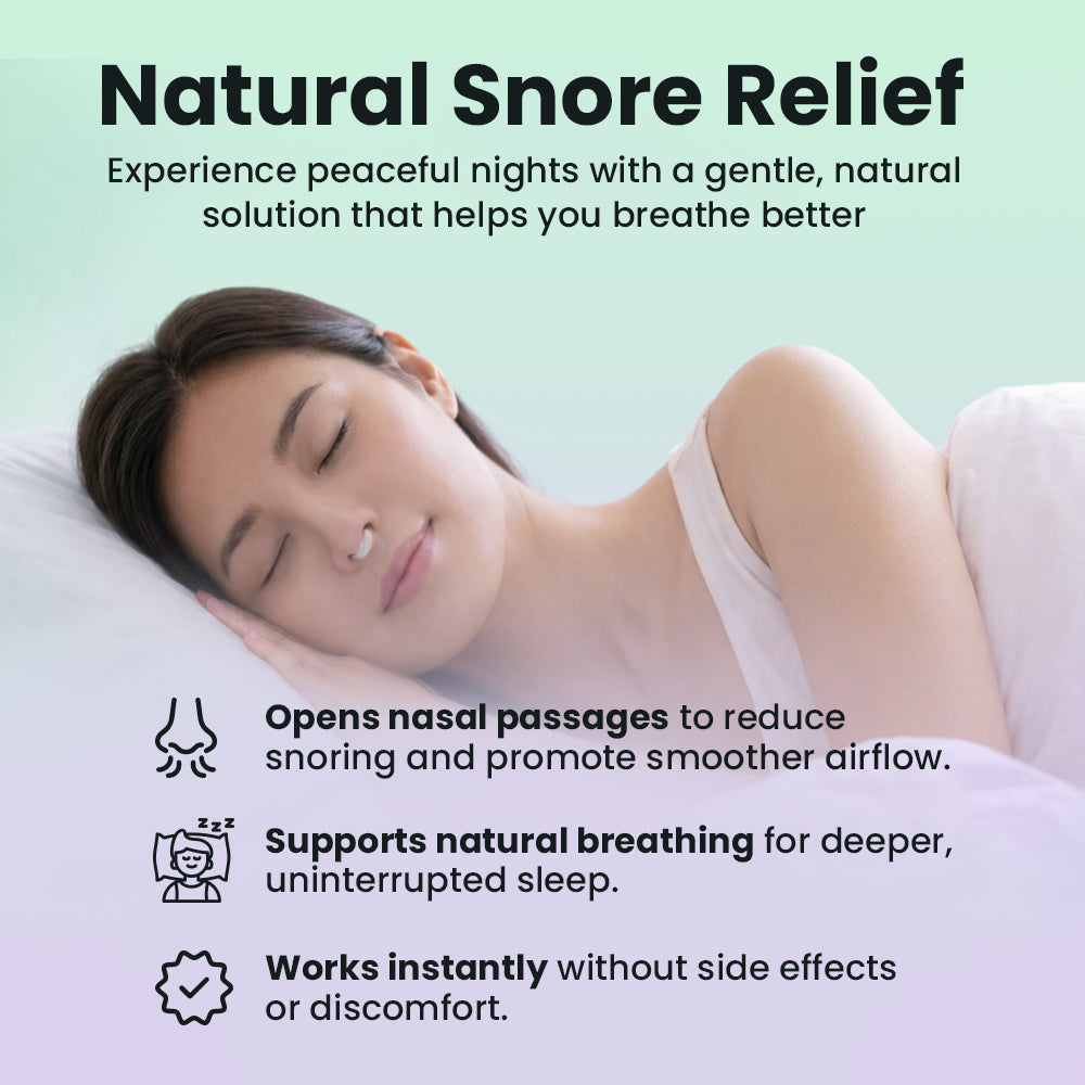 Efreshme Anti Snoring Nose Clip | Sleeping Silicone Magnetic Nasal Aid No Snore Relief