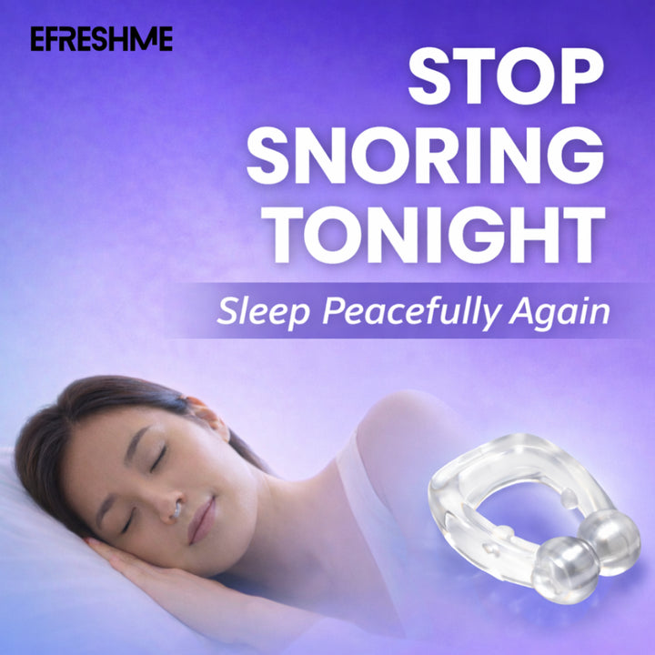 Efreshme Anti Snoring Nose Clip | Sleeping Silicone Magnetic Nasal Aid No Snore Relief