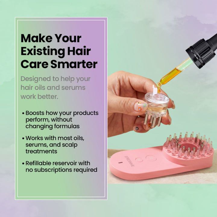 Efreshme GlowInfuse Scalp Comb with EMS & LED | Hair Growth Scalp Massager Serum Infusion Rechargeable
