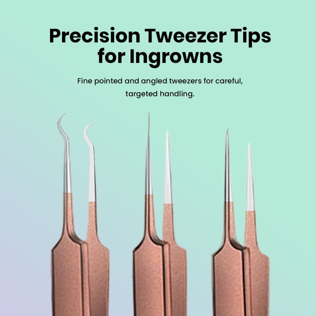 Efreshme Precision 8 Pcs Blackhead Remover Tool Set with Case; Extractor, Tweezer, Pimple, Acne, Whiteheads, Acne