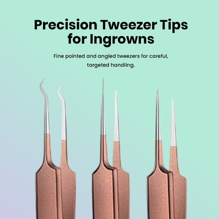 Efreshme Precision 8 Pcs Blackhead Remover Tool Set with Case; Extractor, Tweezer, Pimple, Acne, Whiteheads, Acne