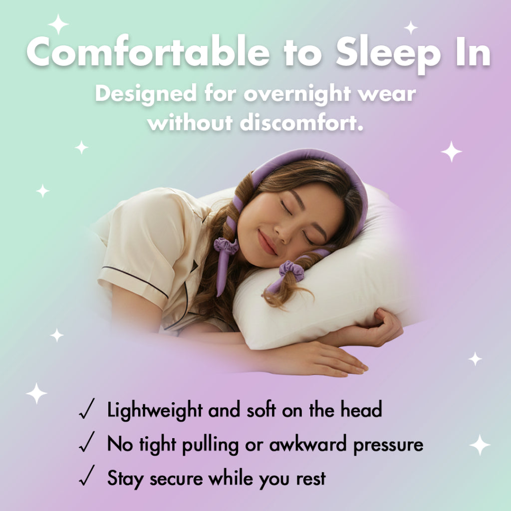 Efreshme DreamCurl Heatless Silk Curling Set | Overnight Sleep Hair Curler, Premium Mulberry, Soft Waves, No Heat Damage