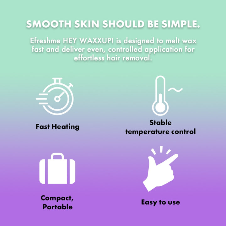 Efreshme Roll on Wax Heater Kit Roller HeyWaxxup! Epilator Depilatory Paper Hair Removal