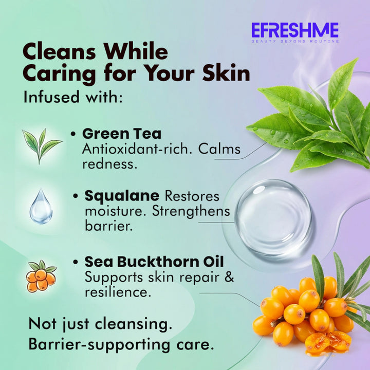 Efreshme Melt Cleansing Balm Makeup Remover | Oil to Milk Deep Pore Clean | Blackhead Sebum Remover Gentle Face Cleanser