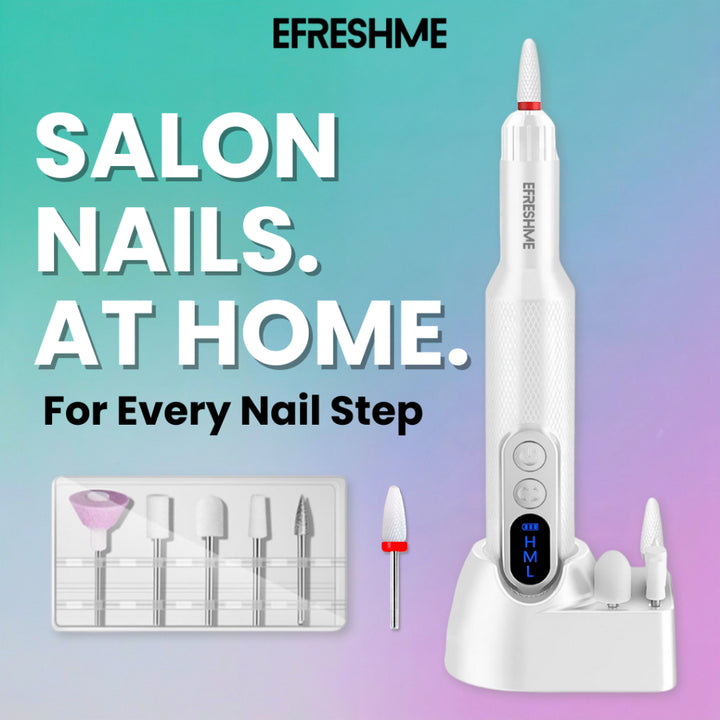 Efreshme Manishine Nail Station | Professional Rechargeable Wireless Nail Drill, Salon at Home (Manicure Pedicure)