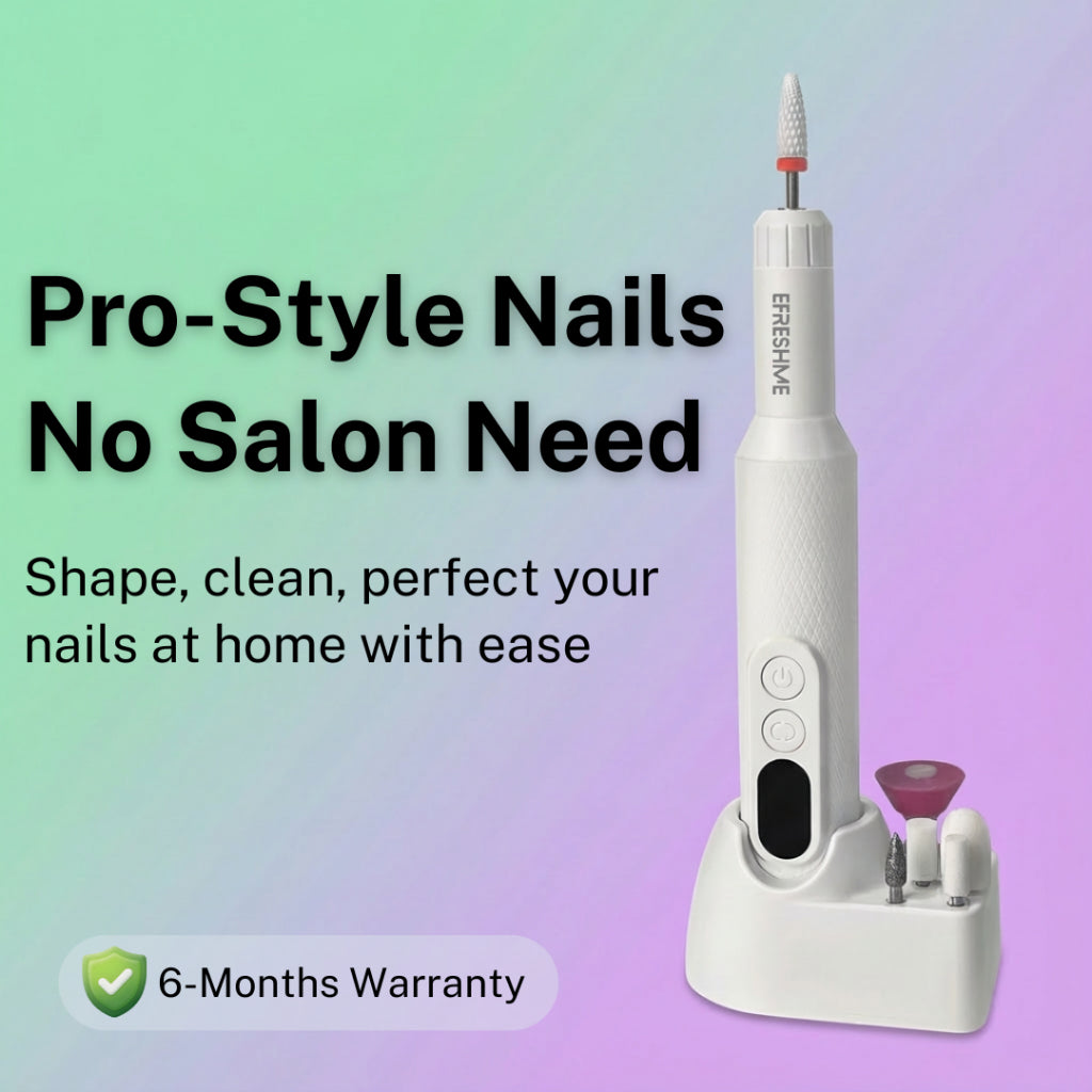 Efreshme Manishine Nail Station | Professional Rechargeable Wireless Nail Drill, Salon at Home (Manicure Pedicure)
