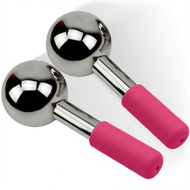 efreshme IceLift Facial Globes | Stainless Steel Rollers for Cryo Ice Massage, Depuff, Lift & Sculpt