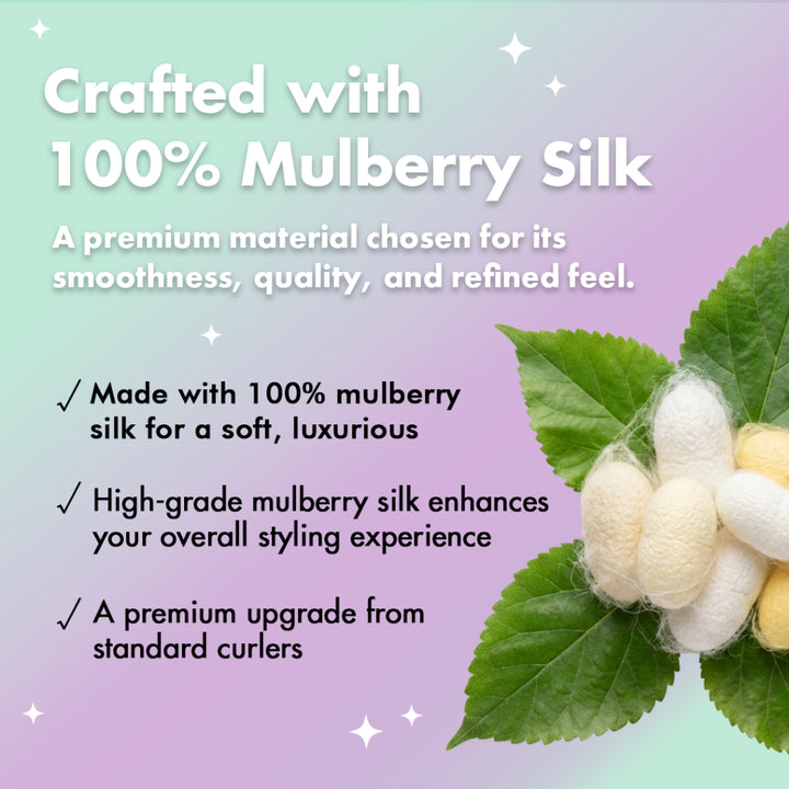 Efreshme DreamCurl Heatless Silk Curling Set | Overnight Sleep Hair Curler, Premium Mulberry, Soft Waves, No Heat Damage