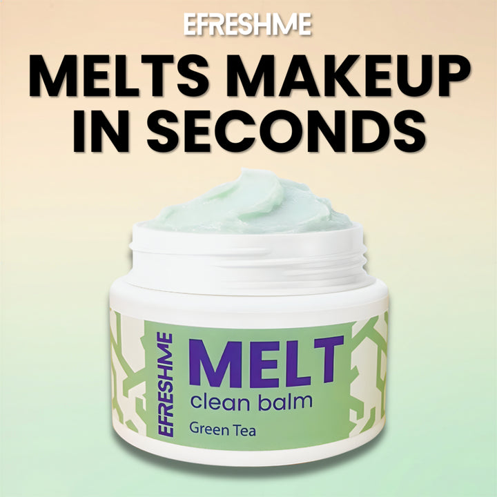 Efreshme Melt Cleansing Balm Makeup Remover | Oil to Milk Deep Pore Clean | Blackhead Sebum Remover Gentle Face Cleanser