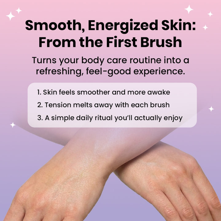 Efreshme Classic Dry Body Brush (Natural Boar Bristles) with Massage Nodules for Spa Exfoliation Clarifying Detox