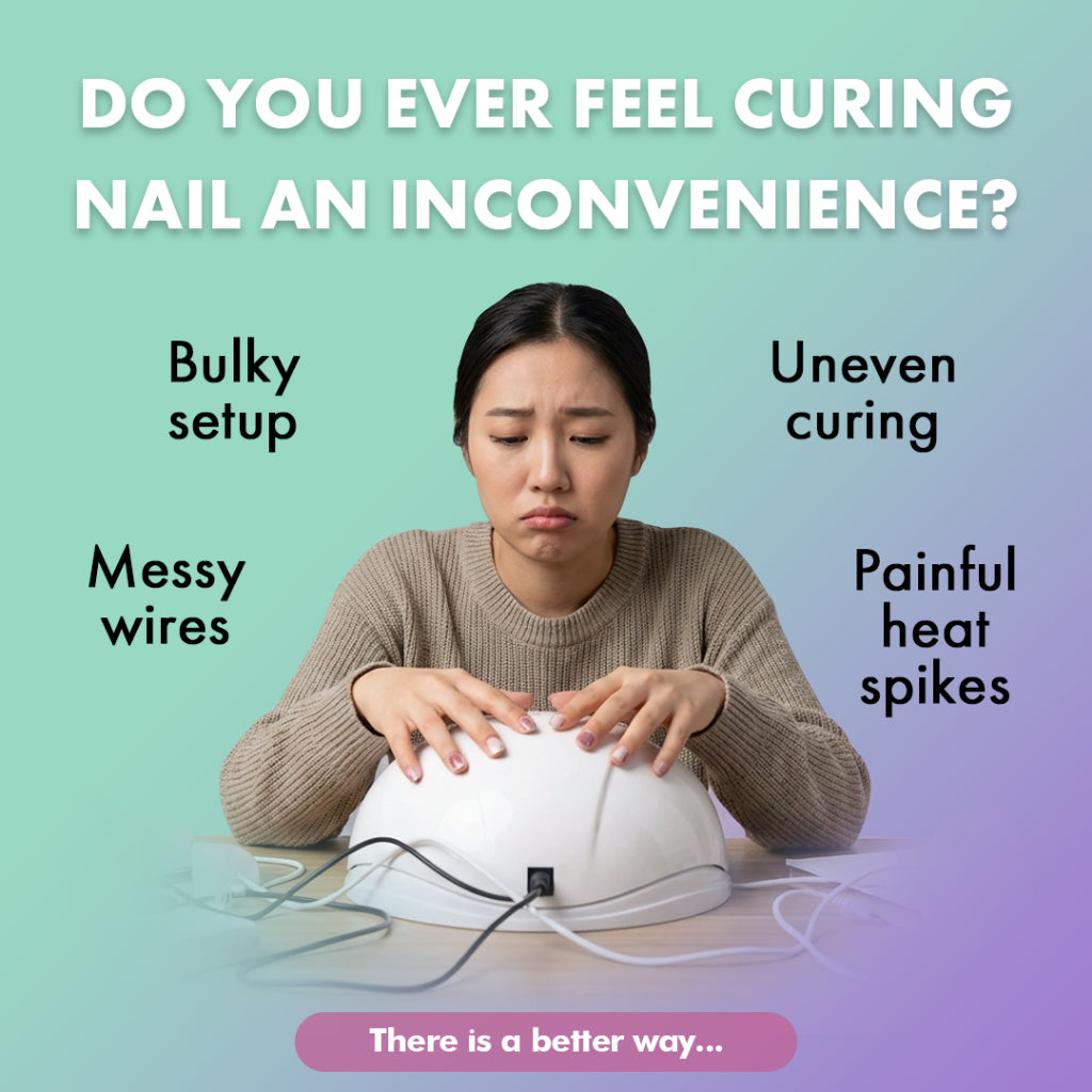 Efreshme Pro UV Nail Polish Gel Lamp Wireless Cordless Manicure Glow Cure Fast Dry Top Base Coat Acetone Pedicure LED