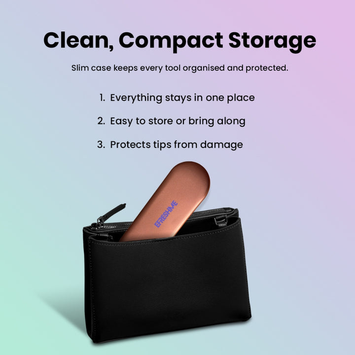 Efreshme Precision 8 Pcs Blackhead Remover Tool Set with Case; Extractor, Tweezer, Pimple, Acne, Whiteheads, Acne