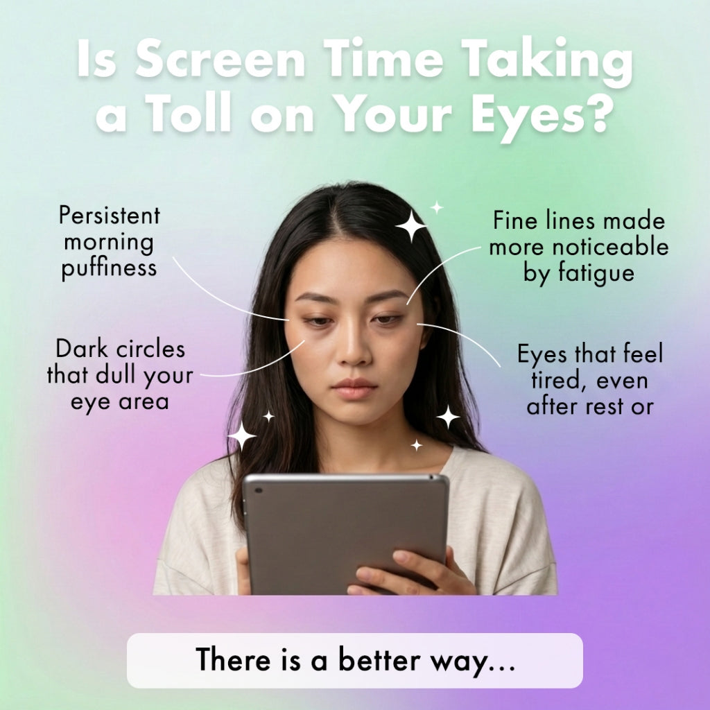 Efreshme FairyGlow Wand | LED Eye & Face Skincare, Red Blue Light, EMS Microcurrent, Sonic Vibration, Puffy Dark Circle