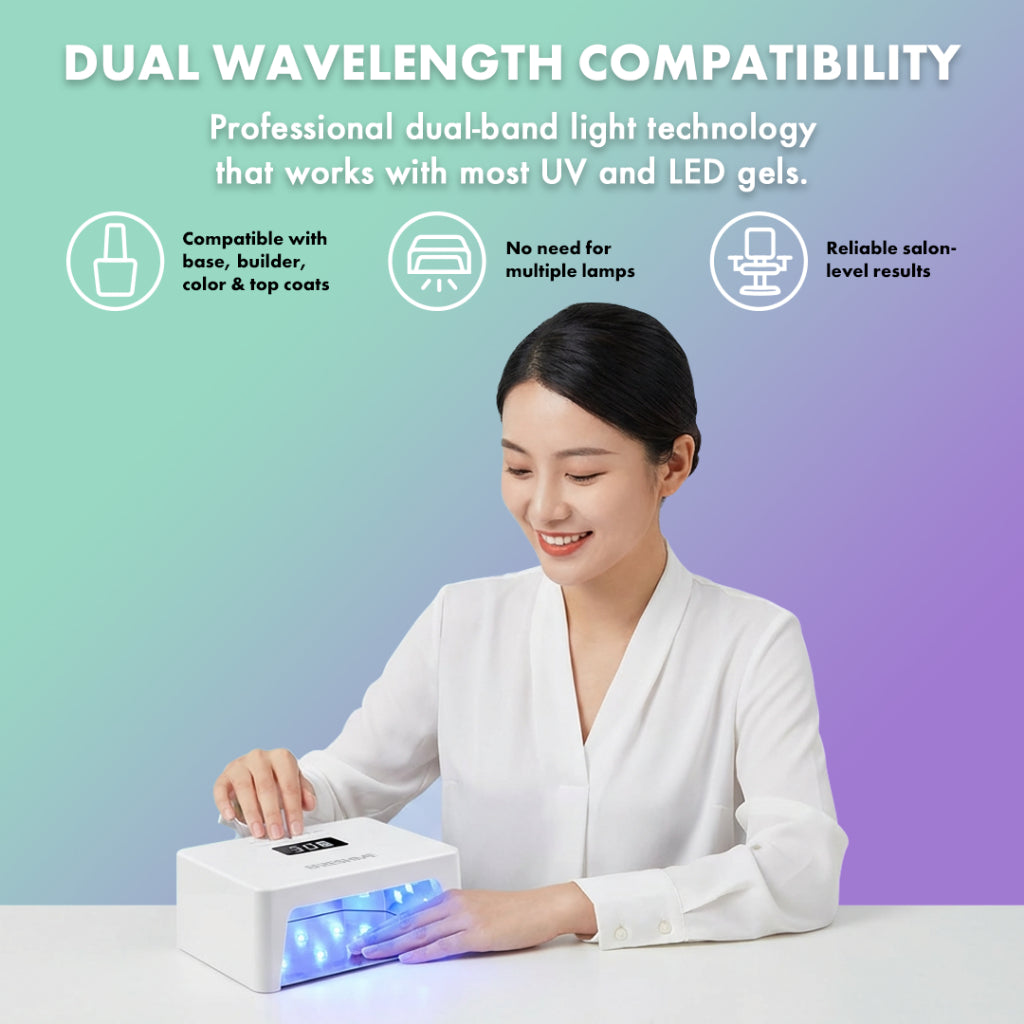 Efreshme Pro UV Nail Polish Gel Lamp Wireless Cordless Manicure Glow Cure Fast Dry Top Base Coat Acetone Pedicure LED