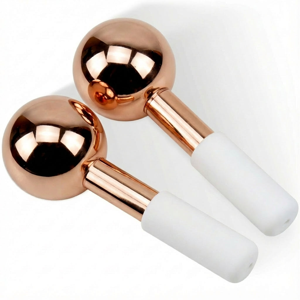 efreshme IceLift Facial Globes | Stainless Steel Rollers for Cryo Ice Massage, Depuff, Lift & Sculpt
