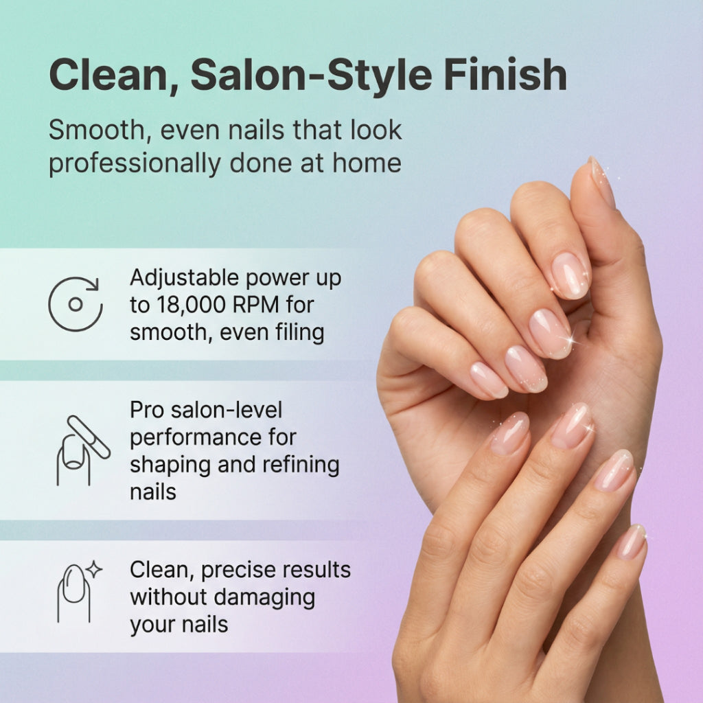 Efreshme Manishine Nail Station | Professional Rechargeable Wireless Nail Drill, Salon at Home (Manicure Pedicure)