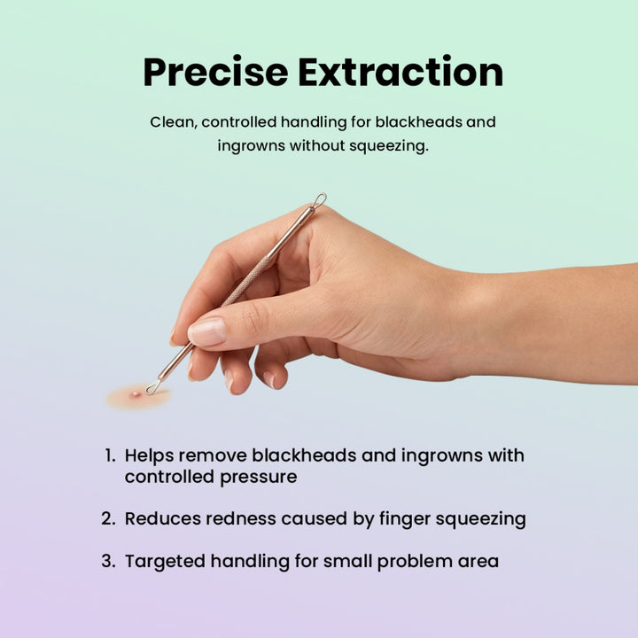 Efreshme Precision 8 Pcs Blackhead Remover Tool Set with Case; Extractor, Tweezer, Pimple, Acne, Whiteheads, Acne