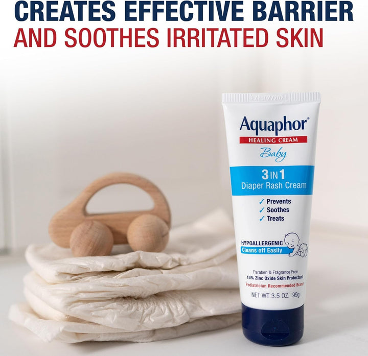 Aquaphor Baby 3 in 1 Diaper Rash Cream 99g Bath & Body Aquaphor   